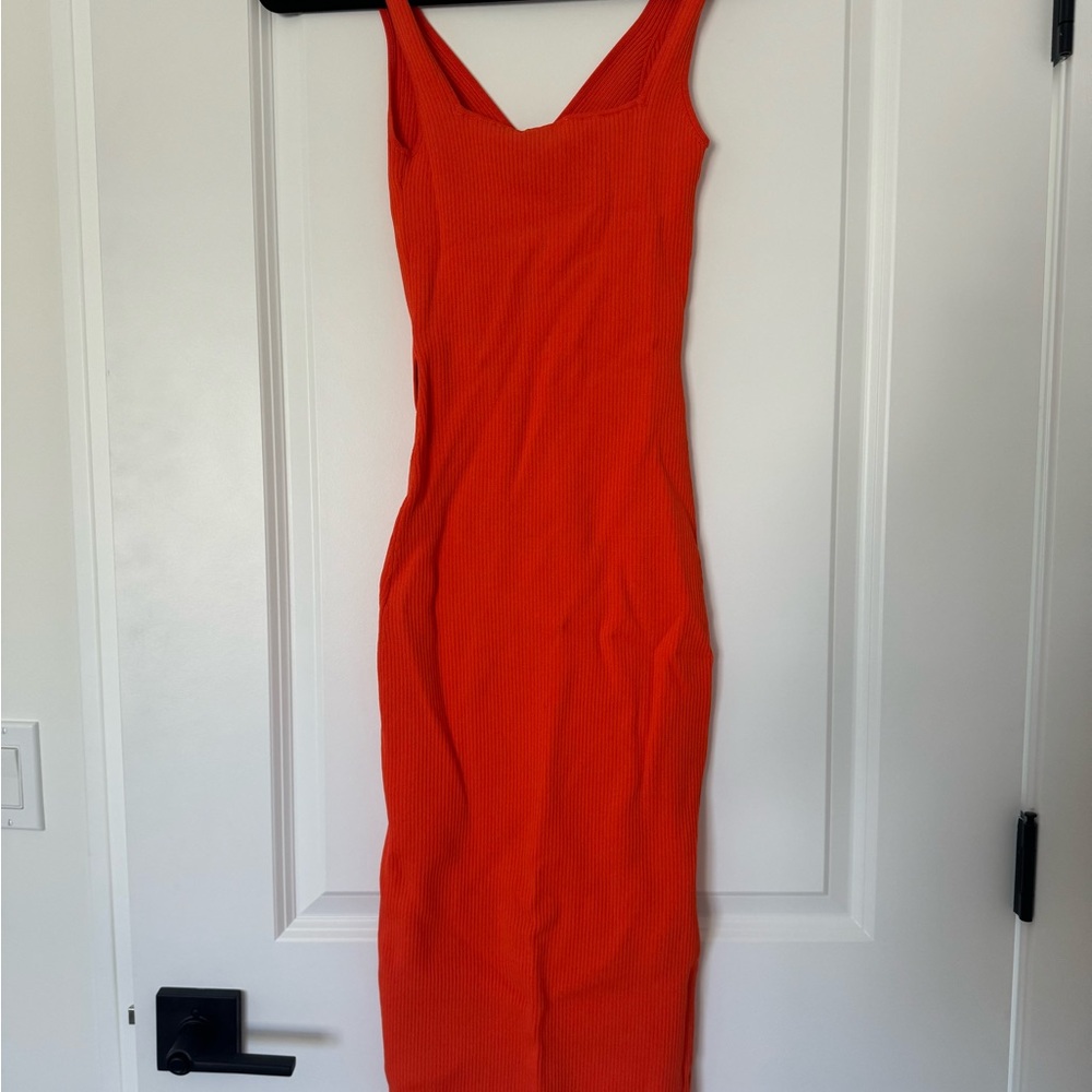 Self-Portrait One Shoulder Orange Dress - Picture 2 of 3